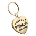 Personalized Couple’s Heart Locket Keyring - Perfect Match