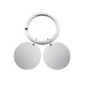 Double Circle Pet Keyring—Customize with Two Pets' Photos and Names