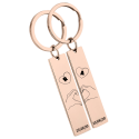 Cute Duo Lovers' Matching Keyrings—Personalized with Initials and Special Date