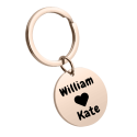 Personalised Couples Photo Circle Keyring—Add Your Picture and Text
