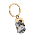 Personalized Dog Tag Photo Keyring – Front Image & Back Inscription
